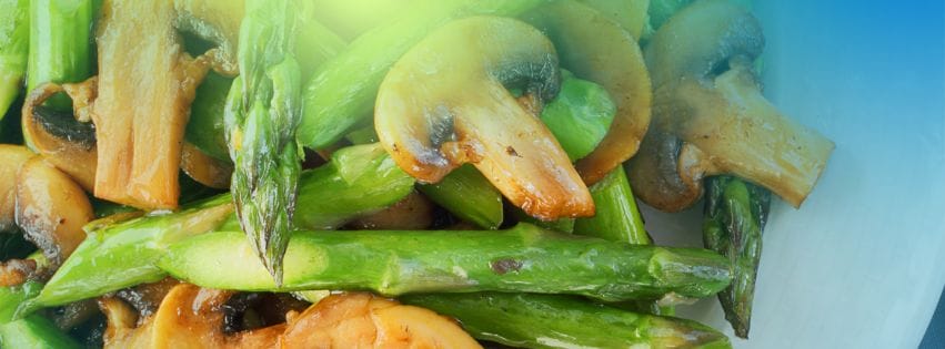 Asparagus with Mushrooms dish